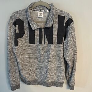 PINK Victoria's Secret Gray half zip Sweater, M